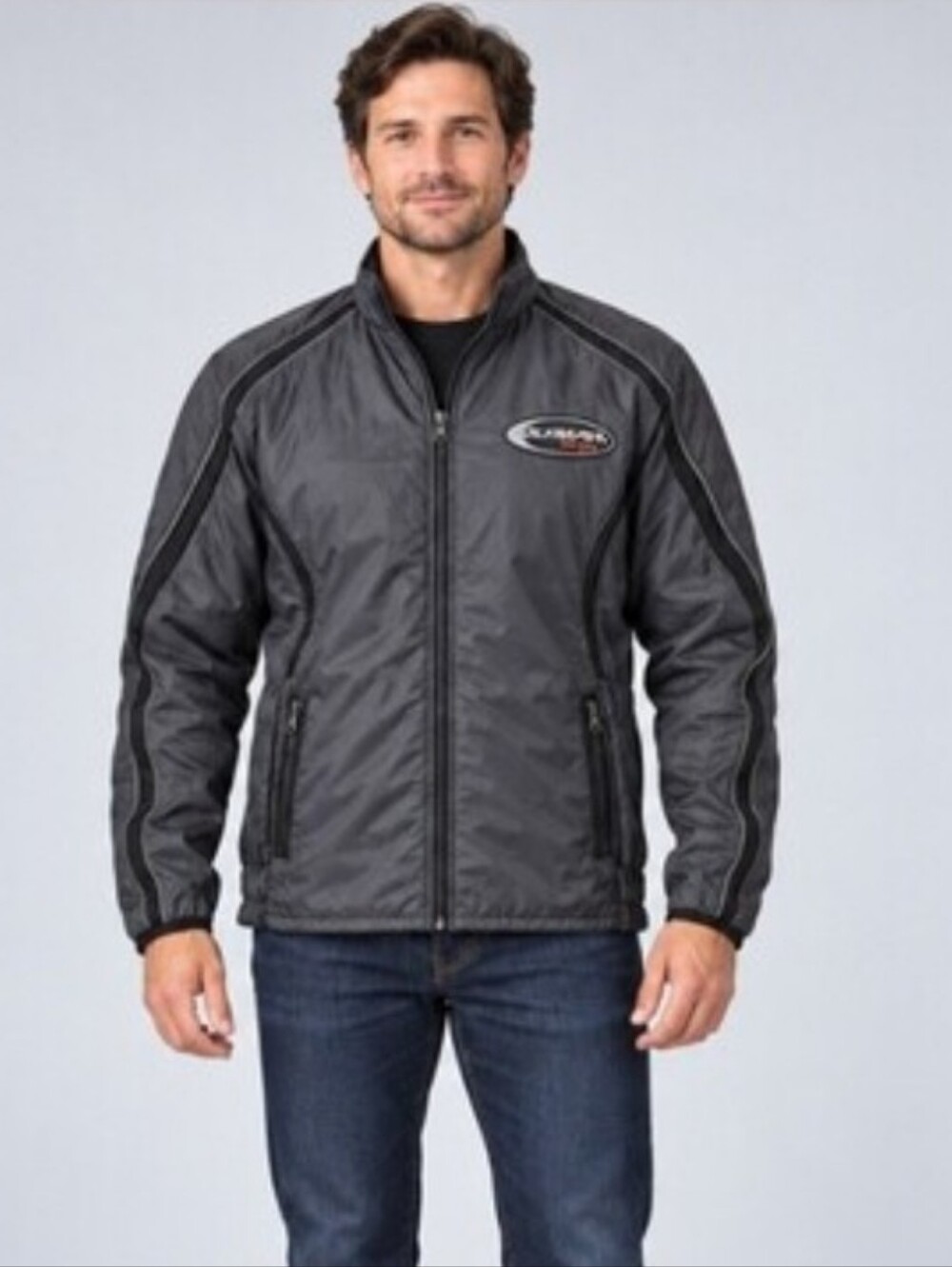 Olympia Moto Sports Liner Jacket Mens XL Gray Motorcycle Waterproof Destination
